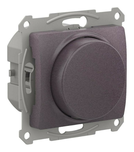 Светорегулятор поворотно-нажимной Systeme Electric GLOSSA, скрытый монтаж, сиреневый туман